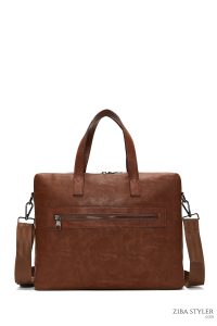 کیف لپ تاپ مردانه عسلی دری مد