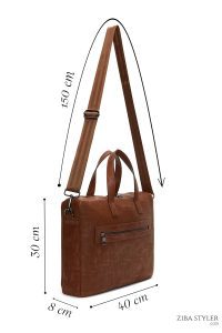 کیف لپ تاپ مردانه عسلی دری مد