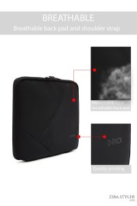 کیف لپ تاپ مردانه مشکی پارچه‌ای D-Pack دری مد