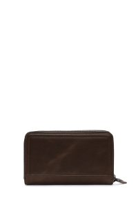 کیف مردانه چرم قهوه ای با محفظه تلفن