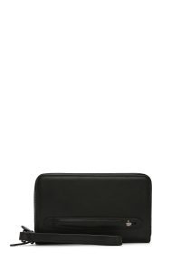 کیف مردانه چرم مشکی با محفظه تلفن