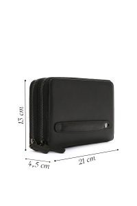 کیف مردانه چرم مشکی با محفظه تلفن