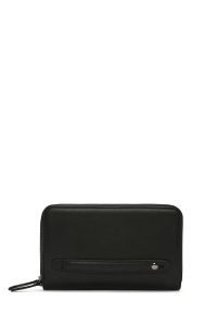 کیف مردانه چرم مشکی با محفظه تلفن