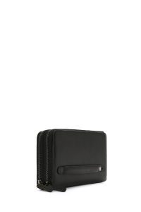 کیف مردانه چرم مشکی با محفظه تلفن