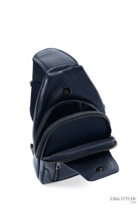 کیف مردانه چرمی آبی سرمه ای دری مد