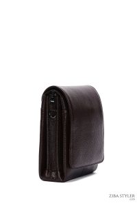 کیف مسنجر چرم قهوه ای مردانه دری مد