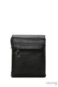 کیف مسنجر چرمی مشکی مردانه دری مد