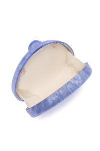 کیف مینی کلاچ زنانه آبی بند بلند طرح‌دار دری مد