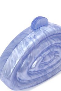 کیف مینی کلاچ زنانه آبی بند بلند طرح‌دار دری مد