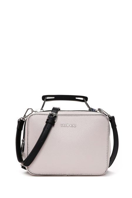 کیف کراس بادی زنانه چرم طوسی بند بلند دری مد