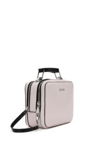 کیف کراس بادی زنانه چرم طوسی بند بلند دری مد