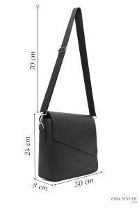 کیف کراس بادی مردانه مشکی بند بلند دری مد