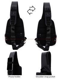 کیف کراس بادی پارچه ای خاکستری مردانه D-PACK دری مد