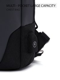 کیف کراس بادی پارچه ای خاکستری مردانه D-PACK دری مد