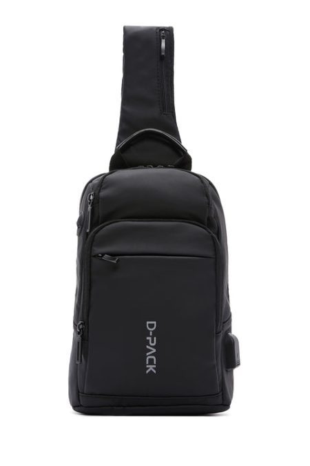 کیف کراس بادی پارچه ای مشکی مردانه D-PACK دری مد