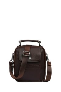 کیف کراس بادی چرم مردانه قهوه‌ای دری مد