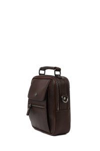 کیف کراس بادی چرم مردانه قهوه‌ای دری مد