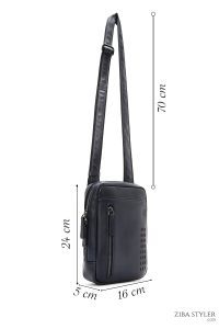 کیف کراس بادی چرمی مردانه سرمه ای دری مد