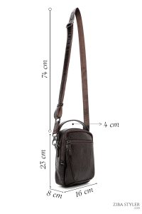 کیف کراس بادی چرمی مردانه قهوه ای دری مد