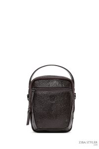 کیف کراس بادی چرمی مردانه قهوه ای دری مد