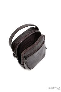 کیف کراس بادی چرمی مردانه قهوه ای دری مد