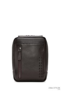 کیف کراس بادی چرمی مردانه قهوه ای دری مد