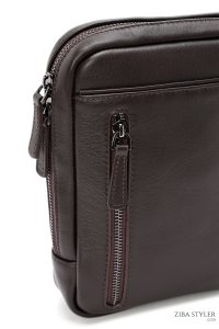 کیف کراس بادی چرمی مردانه قهوه ای دری مد