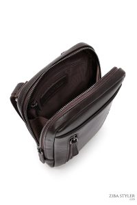 کیف کراس بادی چرمی مردانه قهوه ای دری مد