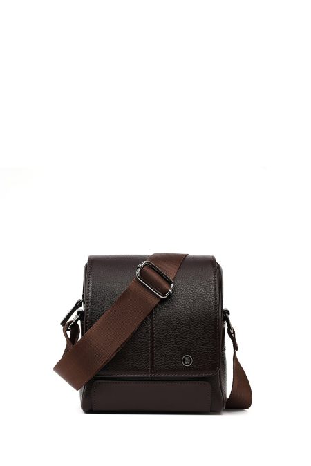 کیف کراس بادی چرمی مردانه قهوه‌ای دری مد