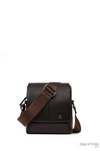 کیف کراس بادی چرمی مردانه قهوه‌ای دری مد