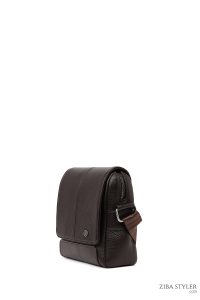 کیف کراس بادی چرمی مردانه قهوه‌ای دری مد