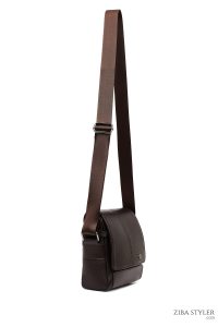 کیف کراس بادی چرمی مردانه قهوه‌ای دری مد