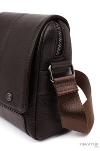 کیف کراس بادی چرمی مردانه قهوه‌ای دری مد