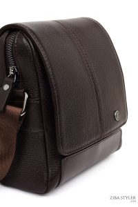 کیف کراس بادی چرمی مردانه قهوه‌ای دری مد