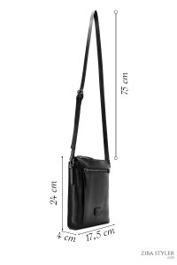 کیف کراس بادی چرمی مردانه مشکی دری مد