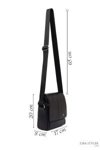 کیف کراس بادی چرمی مردانه مشکی دری مد