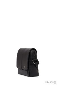 کیف کراس بادی چرمی مردانه مشکی دری مد