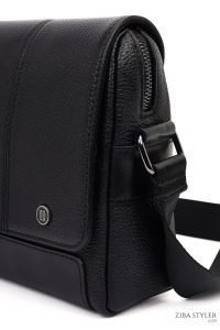 کیف کراس بادی چرمی مردانه مشکی دری مد