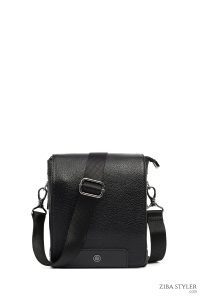 کیف کراس بادی چرمی مردانه مشکی دری مد