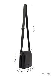 کیف کراس بادی چرمی مردانه مشکی دری مد