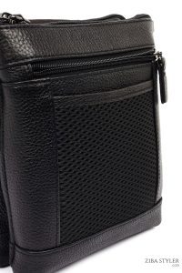 کیف کراس بادی چرمی مردانه مشکی دری مد