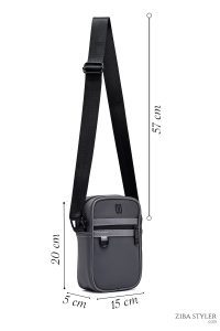 کیف کراس بادی کوچک پارچه‌ای مردانه خاکستری دری مد