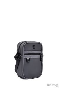 کیف کراس بادی کوچک پارچه‌ای مردانه خاکستری دری مد