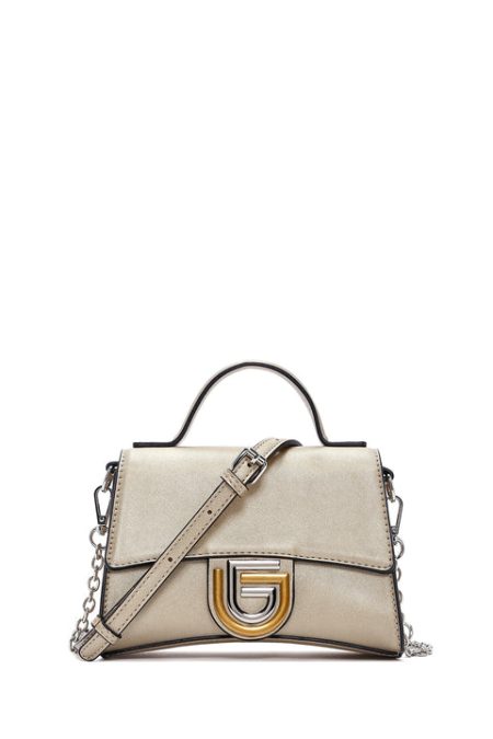 کیف کلاچ بند بلند طلایی زنانه دری مد