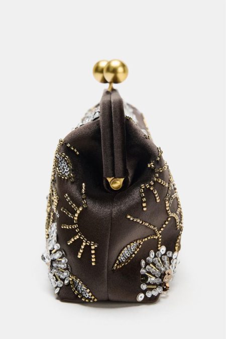 کیف کلاچ زنانه با تزئینات زارا – ZARA
