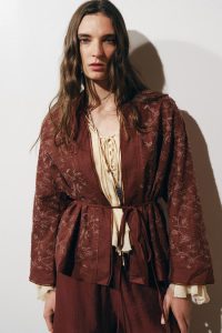 کیمونو زنانه لینن گلدوزی‌شده کالکشن ZW زارا – ZARA