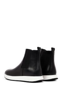 بوت اسپرت مردانه چرمی مشکی چلسی دری مد