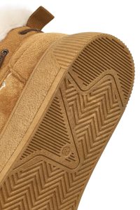 بوت تدی جیر زنانه قهوه‌ای منگوله‌دار لژدار دری مد