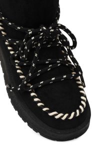 بوت تدی جیر زنانه مشکی بنددار لژدار دری مد