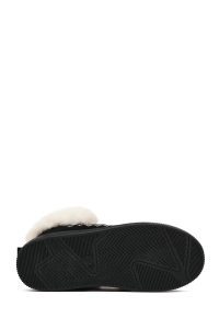 بوت تدی جیر زنانه مشکی منگوله‌دار لژدار دری مد